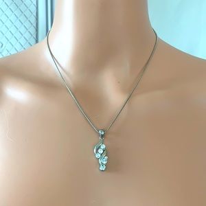 18kt Gold Plated White Stone Necklace